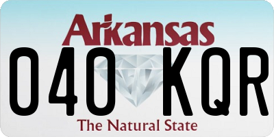 AR license plate 040KQR