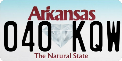 AR license plate 040KQW