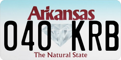 AR license plate 040KRB