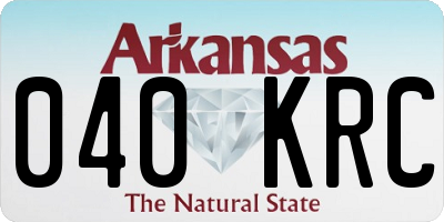 AR license plate 040KRC