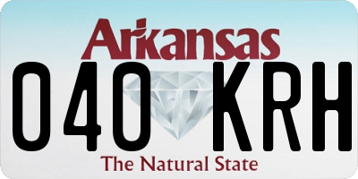 AR license plate 040KRH