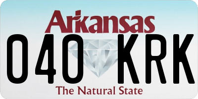 AR license plate 040KRK