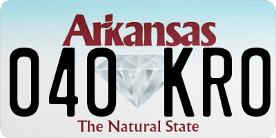AR license plate 040KRO