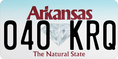 AR license plate 040KRQ