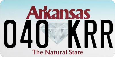 AR license plate 040KRR