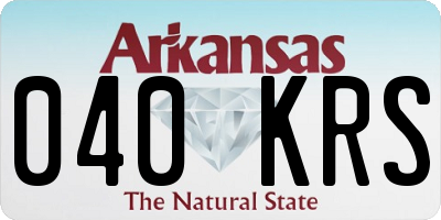 AR license plate 040KRS