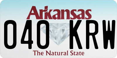 AR license plate 040KRW