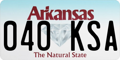 AR license plate 040KSA