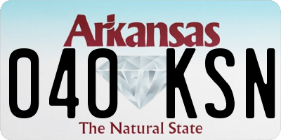 AR license plate 040KSN