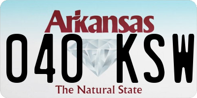 AR license plate 040KSW