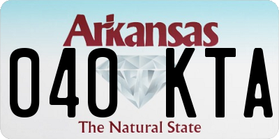 AR license plate 040KTA