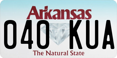 AR license plate 040KUA