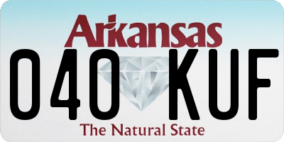 AR license plate 040KUF