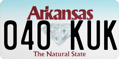 AR license plate 040KUK