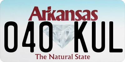 AR license plate 040KUL