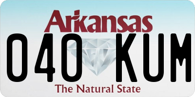 AR license plate 040KUM