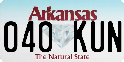 AR license plate 040KUN