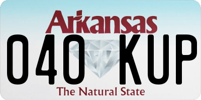 AR license plate 040KUP