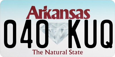 AR license plate 040KUQ