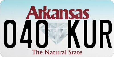 AR license plate 040KUR