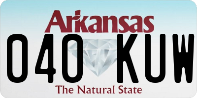 AR license plate 040KUW