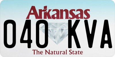 AR license plate 040KVA