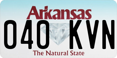 AR license plate 040KVN