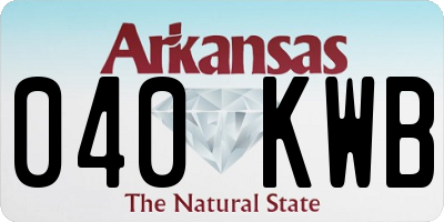 AR license plate 040KWB
