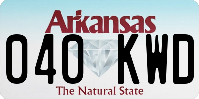 AR license plate 040KWD