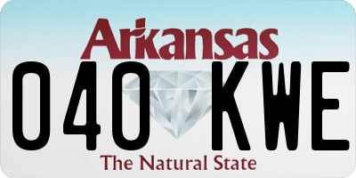 AR license plate 040KWE
