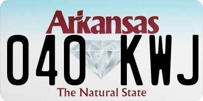 AR license plate 040KWJ