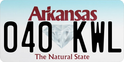AR license plate 040KWL