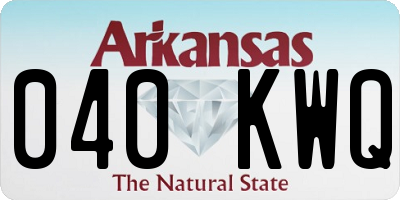 AR license plate 040KWQ