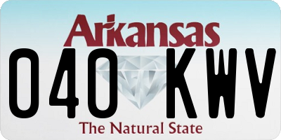 AR license plate 040KWV