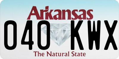 AR license plate 040KWX