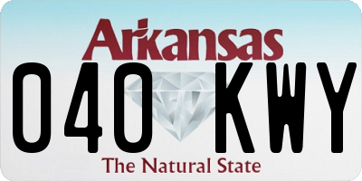 AR license plate 040KWY