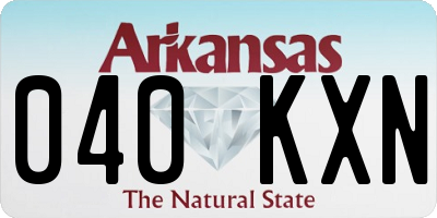 AR license plate 040KXN