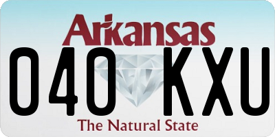 AR license plate 040KXU