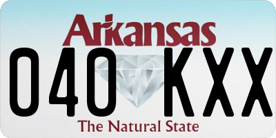 AR license plate 040KXX