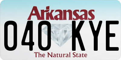 AR license plate 040KYE