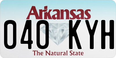 AR license plate 040KYH