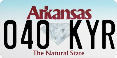 AR license plate 040KYR