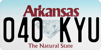 AR license plate 040KYU