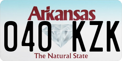 AR license plate 040KZK