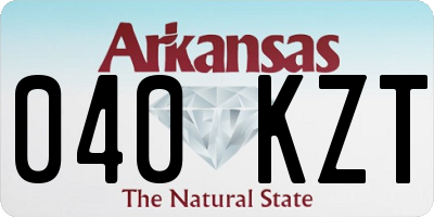 AR license plate 040KZT