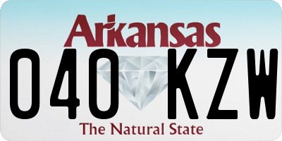 AR license plate 040KZW
