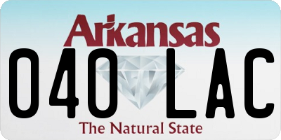 AR license plate 040LAC