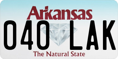 AR license plate 040LAK