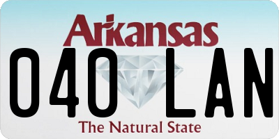 AR license plate 040LAN