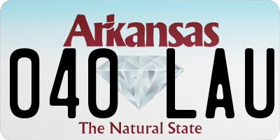 AR license plate 040LAU